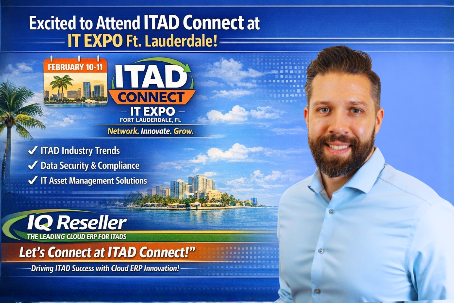 John Spagnuolo of IQ Reseller Excited to Attend ITAD Connect at IT Expo Fort Lauderdale, February 10–11
